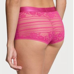 Victorias Secret Logo Lace Boyshort Panty